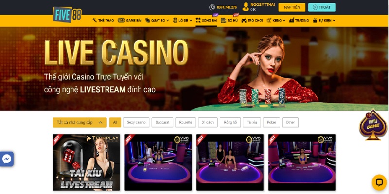 Five88- Nhà cái uy tín hàng đầu với nhiều ưu điểm nổi bật
